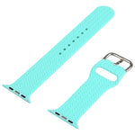 バックル付き編み込みシリコン交換用時計バンド Apple Watch Series 7 45mm / 6 & SE & 5 & 4 44mm / 3 & 2 & 1 42mm 用、7 41mm / 6 & SE & 5 & 4 40mm / 3 & 2 & 1 38mm 用