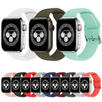 バックル付き編み込みシリコン交換用時計バンド Apple Watch Series 7 45mm / 6 & SE & 5 & 4 44mm / 3 & 2 & 1 42mm 用、7 41mm / 6 & SE & 5 & 4 40mm / 3 & 2 & 1 38mm 用