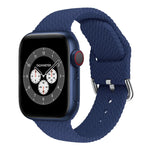 バックル付き編み込みシリコン交換用時計バンド Apple Watch Series 7 45mm / 6 & SE & 5 & 4 44mm / 3 & 2 & 1 42mm 用、7 41mm / 6 & SE & 5 & 4 40mm / 3 & 2 & 1 38mm 用