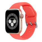 バックル付き編み込みシリコン交換用時計バンド Apple Watch Series 7 45mm / 6 & SE & 5 & 4 44mm / 3 & 2 & 1 42mm 用、7 41mm / 6 & SE & 5 & 4 40mm / 3 & 2 & 1 38mm 用