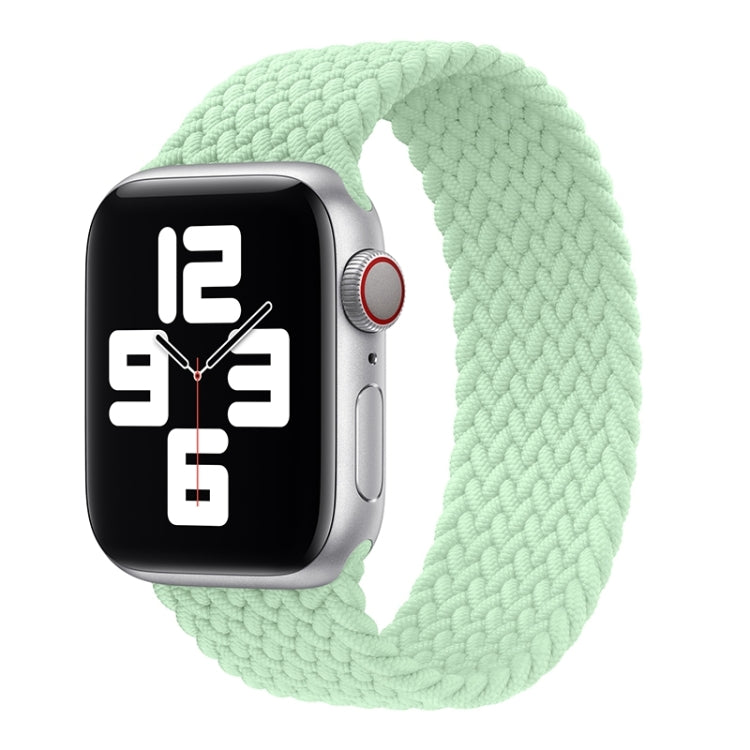 メタルヘッド編みナイロン無地交換ストラップウォッチバンド、Apple Watch Series 6 & SE & 5 & 4 40mm / 3 & 2 & 1 38mm用、XS 128mm、S 135mm、M 145mm