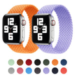 メタルヘッド編みナイロン無地交換ストラップウォッチバンド、Apple Watch Series 6 & SE & 5 & 4 40mm / 3 & 2 & 1 38mm用、XS 128mm、S 135mm、M 145mm