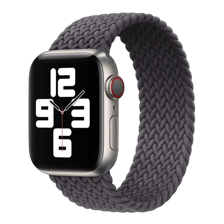 Metal Head 編み込みナイロン無地交換用ストラップ時計バンド Apple Watch Series 6 & SE & 5 & 4 40mm / 3 & 2 & 1 38mm 用、L 155mm