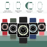 メタルヘッド編みナイロン単色交換ストラップウォッチバンド、Apple Watch Series 6 & SE & 5 & 4 44mm / 3 & 2 & 1 42mm用、XS 135mm、S 145mm、M 155mm