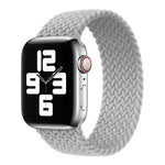 Metal Head Braided Nylon Solid Color Replacement Strap Watchband For Apple Watch Series 6 & SE & 5 & 4 44mm / 3 & 2 & 1 42mm, L 165mm
