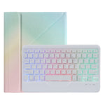 B011S 分割可能なバックライトBluetoothキーボード用レザーケース、三角ホルダー＆ペンスロット付き、iPad 9.7 2018 & 2017 / Pro 9.7 / Air 2対応、iPad 10.2 2020 & 2019 / Pro 10.5インチ / Air 3 10.5インチ対応