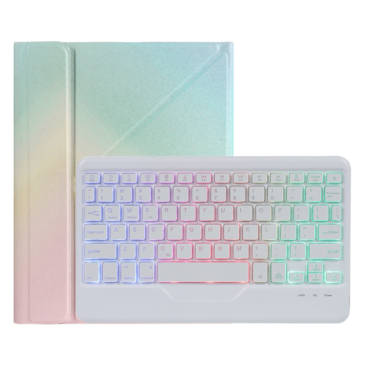 B011S 分割可能なバックライトBluetoothキーボード用レザーケース、三角ホルダー＆ペンスロット付き、iPad 9.7 2018 & 2017 / Pro 9.7 / Air 2対応、iPad 10.2 2020 & 2019 / Pro 10.5インチ / Air 3 10.5インチ対応