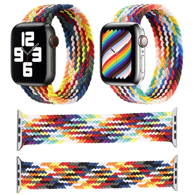 レインボーブレイドシングルループ交換用時計バンド、サイズ: L 155mm Apple Watch Series 6 & SE & 5 & 4 40mm / 3 & 2 & 1 38mm 用、L 155mm 40mm / 38mm