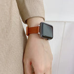 ダブルスタッズバックル本革ストラップ時計バンド Apple Watch Series 用、7 45mm / 6 & SE & 5 & 4 44mm / 3 & 2 & 1 42mm、7 41mm / 6 & SE & 5 & 4 40mm / 3 & 2 & 1 38mm