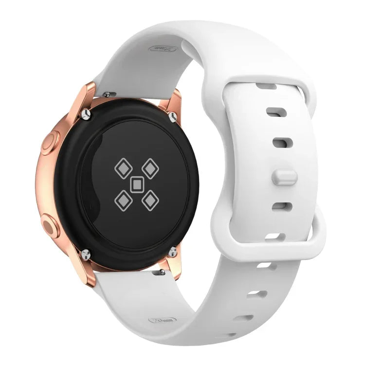 Butterfly Buckle Silicone Replacement Strap Watchband, 20mm For Samsung Galaxy Watch Active 3 41mm, 22mm For Samsung Galaxy Watch Active 3 45mm