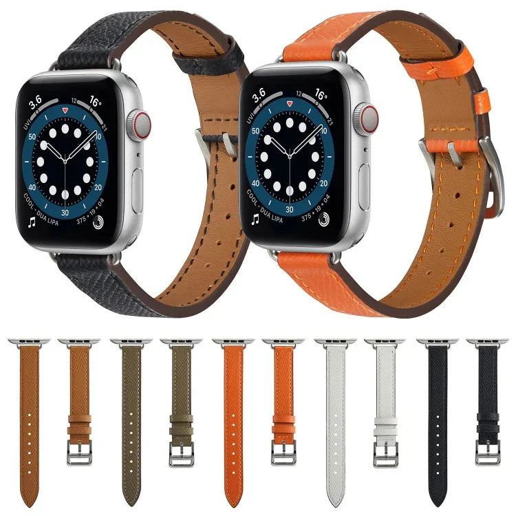 Bスタイルレザーストラップ時計バンド Apple Watch Series 用、7 45mm / 6 & SE & 5 & 4 44mm / 3 & 2 & 1 42mm、7 41mm / 6 & SE & 5 & 4 40mm / 3 & 2 & 1 38mm