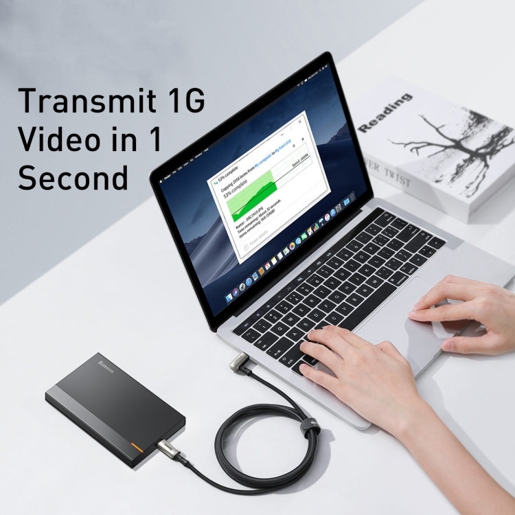Baseus CATPN-01 100W 5A PD3.1 Gen2 USB-C / Type-C から USB-C / Type-C HD 同期画面 同軸ハンマケーブル、ケーブル長さ: 1.5m
