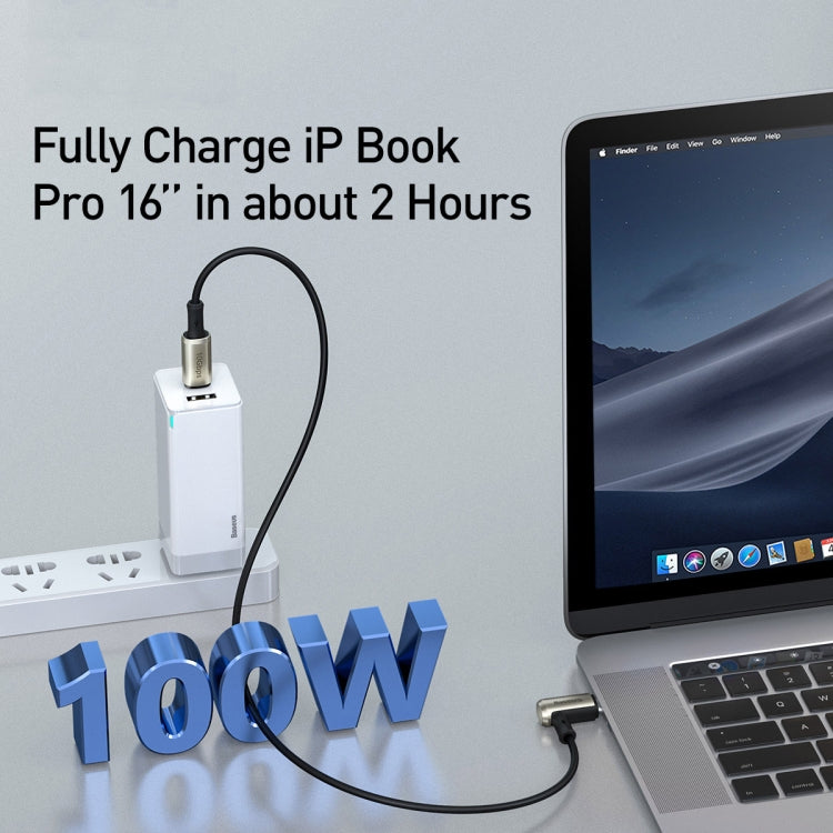 Baseus CATPN-01 100W 5A PD3.1 Gen2 USB-C / Type-C から USB-C / Type-C HD 同期画面 同軸ハンマケーブル、ケーブル長さ: 1.5m