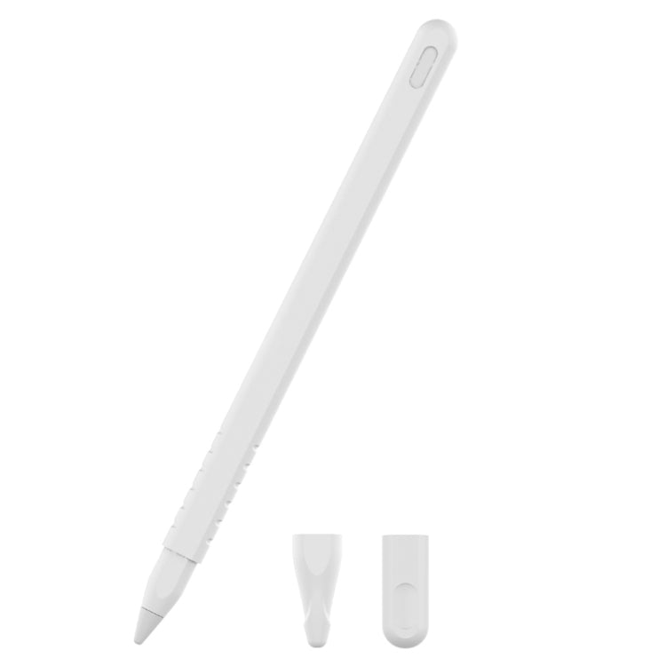3-in-1 単色シリコンスタイラスペン保護ケースセット Apple Pencil 2用