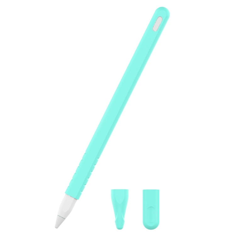 3-in-1 単色シリコンスタイラスペン保護ケースセット Apple Pencil 2用