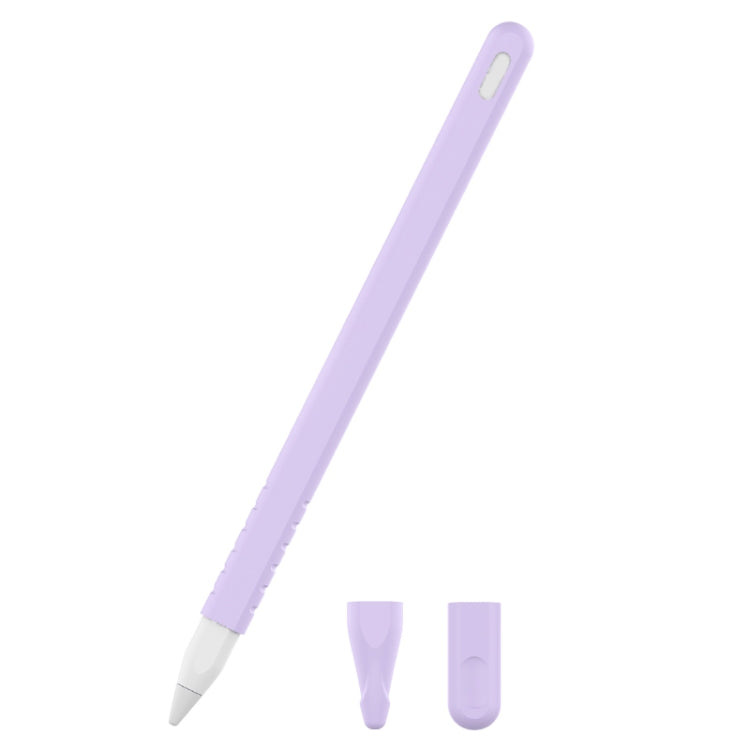 3-in-1 単色シリコンスタイラスペン保護ケースセット Apple Pencil 2用