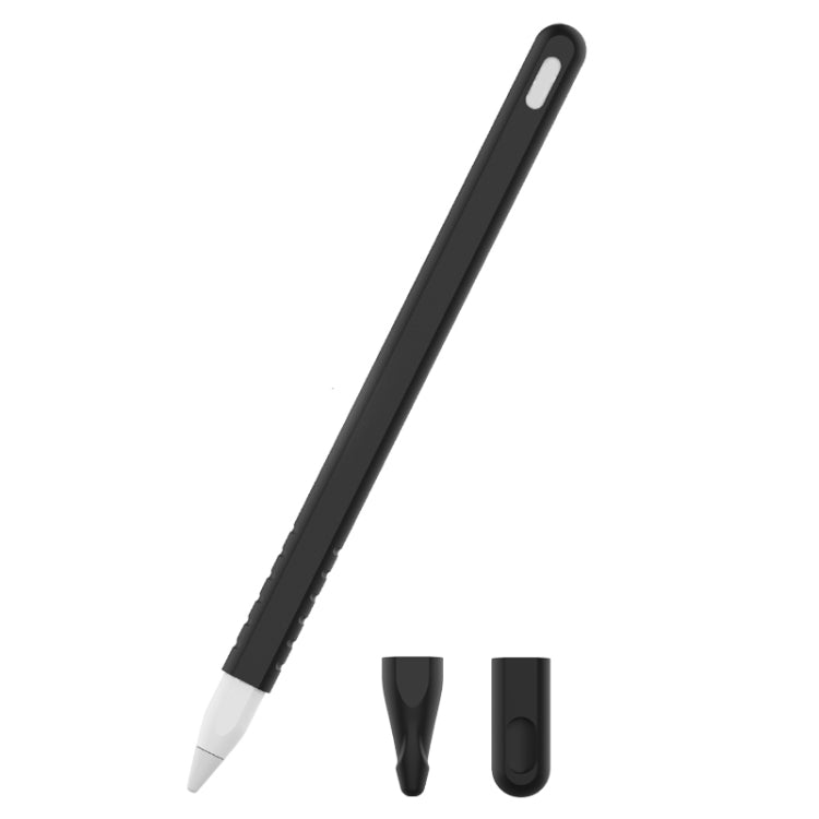 3-in-1 単色シリコンスタイラスペン保護ケースセット Apple Pencil 2用
