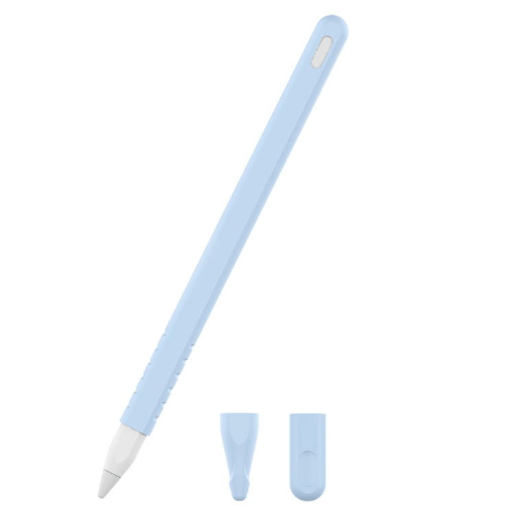 3-in-1 単色シリコンスタイラスペン保護ケースセット Apple Pencil 2用