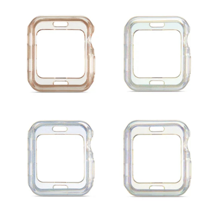 グリッターパウダーTPU保護ケース、Apple Watch Series 6 / 5 / 4 / Watch SE 44mm 用、Apple Watch Series 3 & 2 & 1 42mm 用、Apple Watch Series 6 / 5 / 4 / Watch SE 40mm 用、Apple Watch Series 3 & 2 & 1 38mm 用