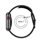 大型シリコン時計バンド Apple Watch Series 用、7 41mm / 6 & SE & 5 & 4 40mm / 3 & 2 & 1 38mm、サイズ: 大型、7 45mm / 6 & SE & 5 & 4 44mm / 3 & 2 & 1 42mm、サイズ: 大型
