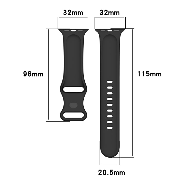 シリコン時計バンド Apple Watch Series 用、7 41mm / 6 & SE & 5 & 4 40mm / 3 & 2 & 1 38mm、サイズ: 小コード、7 45mm / 6 & SE & 5 & 4 44mm / 3 & 2 & 1 42mm、サイズ: 小コード