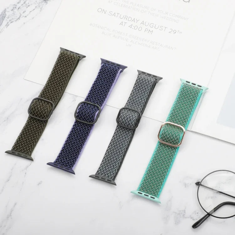 ウェーブテクスチャーナイロン交換用時計バンド Apple Watch Series 用、7 45mm / 6 & SE & 5 & 4 44mm / 3 & 2 & 1 42mm、7 41mm / 6 & SE & 5 & 4 40mm / 3 & 2 & 1 38mm