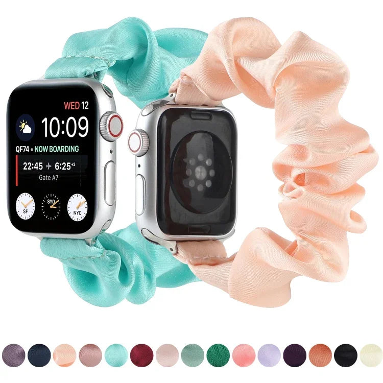 スカーフヘアタイ交換用時計バンド Apple Watch Series 用、7 45mm / 6 & SE & 5 & 4 44mm / 3 & 2 & 1 42mm、7 41mm / 6 & SE & 5 & 4 40mm / 3 & 2 & 1 38mm