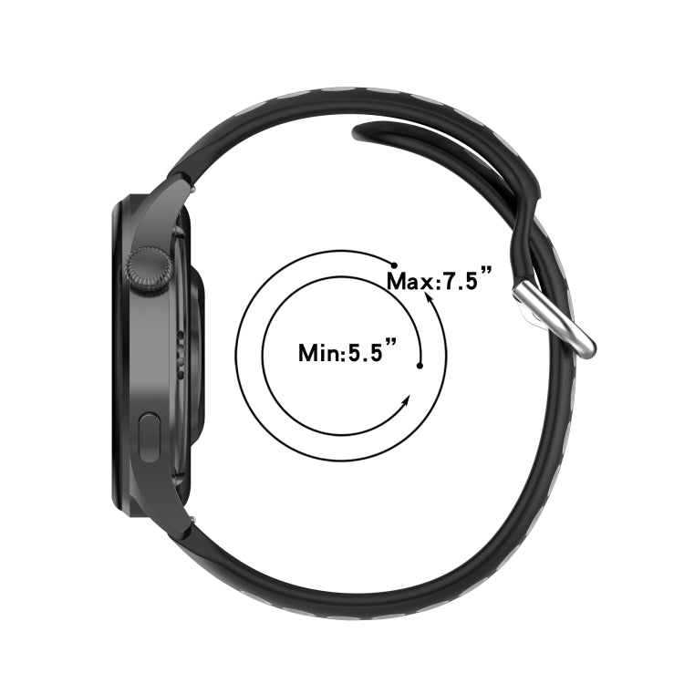 For Huawei Watch 3 / 3 Pro 22mm Sport Two-color Silicone Replacement Strap Watchband