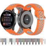For Huawei Watch 3 / 3 Pro 22mm Sport Two-color Silicone Replacement Strap Watchband