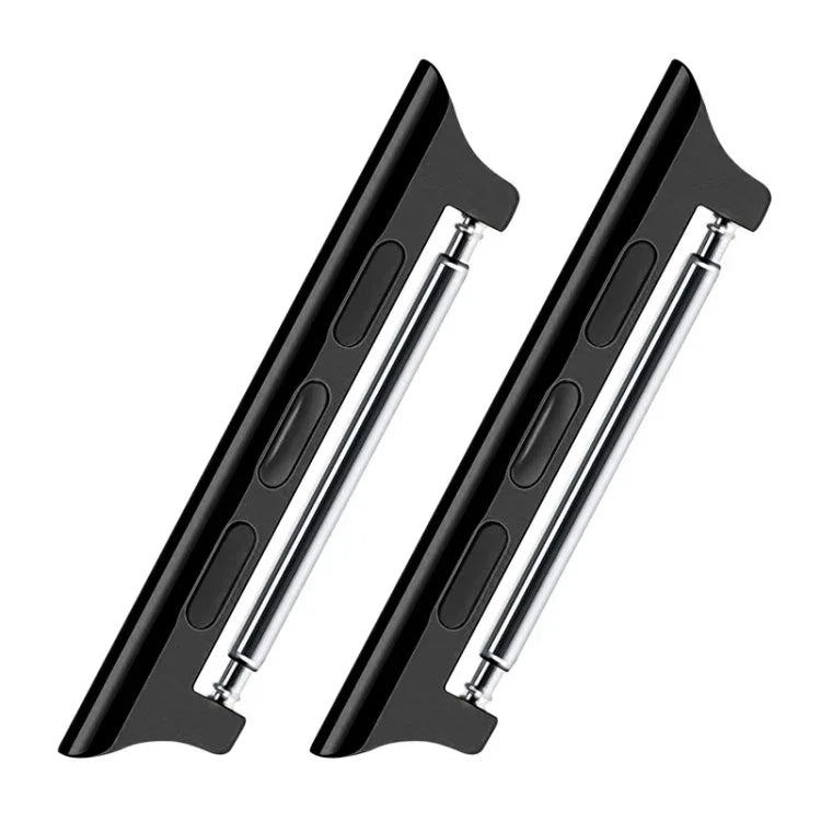 2個セット時計バンドステンレススチール音響イヤーコネクター、幅: 24mm Apple Watch Series 6 & SE & 5 & 4 44mm / 3 & 2 & 1 42mm 用、幅: 24mm Apple Watch 44mm / 42mm 用