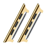 2個セット時計バンドステンレススチール音響イヤーコネクター、幅: 24mm Apple Watch Series 6 & SE & 5 & 4 44mm / 3 & 2 & 1 42mm 用、幅: 24mm Apple Watch 44mm / 42mm 用