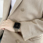 クロコダイルテクスチャーレザー交換用ストラップ腕時計バンド、Apple Watch Series 7 41mm / & 6 & SE & 5 & 4 40mm用、Apple Watch Series 7 45mm / & 6 & SE & 5 & 4 44mm用