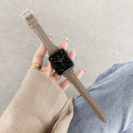 クロコダイルテクスチャーレザー交換用ストラップ腕時計バンド、Apple Watch Series 7 41mm / & 6 & SE & 5 & 4 40mm用、Apple Watch Series 7 45mm / & 6 & SE & 5 & 4 44mm用