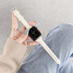 クロコダイルテクスチャーレザー交換用ストラップ腕時計バンド、Apple Watch Series 7 41mm / & 6 & SE & 5 & 4 40mm用、Apple Watch Series 7 45mm / & 6 & SE & 5 & 4 44mm用