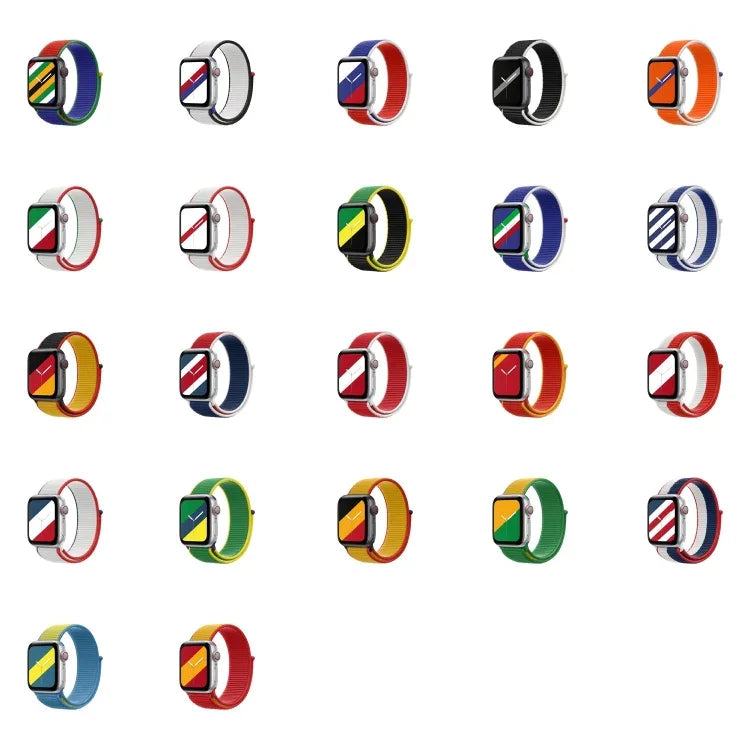 Apple Watch Series 7 45mm / 6 & SE & 5 & 4 44mm / 3 & 2 & 1 42mm、7 41mm / 6 & SE & 5 & 4 40mm / 3 & 2 & 1 38mm 用国際シリーズループバック交換用ウォッチバンド