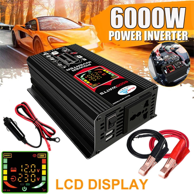 Tang III Generation 12V to 220V 6000W Car Power Inverter with LCD Display & Dual USB, 12V to 220V