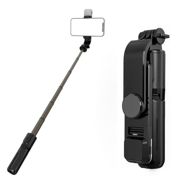 L10S ミニフィルライト Bluetooth セルフィースティック三脚スマホホルダー、L10S