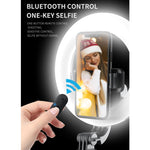Q07 6インチリングライト ポータブル Bluetooth セルフィースティック三脚、Q07