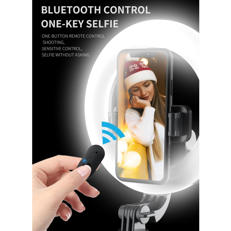 Q07 6インチリングライト ポータブル Bluetooth セルフィースティック三脚、Q07