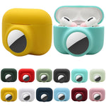 2イン1耐衝撃フルカバレッジシリコン保護ケース AirPods Pro / AirTag用