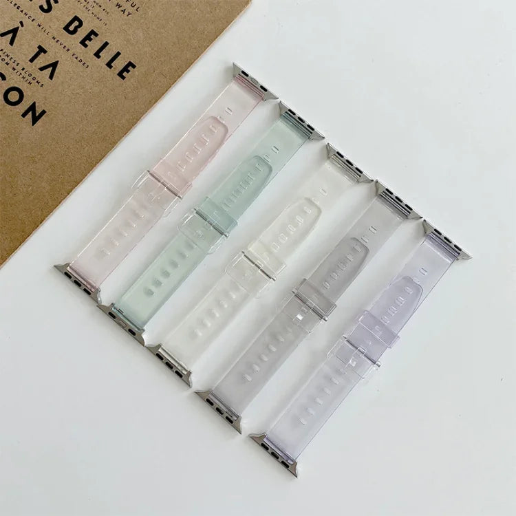 Apple Watch Series 7 45mm / 6 & SE & 5 & 4 44mm / 3 & 2 & 1 42mm、7 41mm / 6 & SE & 5 & 4 40mm / 3 & 2 & 1 38mm 用ライトTPU変色交換用ウォッチバンド
