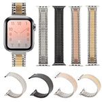 Apple Watch Series 7 45mm / 6 & SE & 5 & 4 44mm / 3 & 2 & 1 42mm、7 41mm / 6 & SE & 5 & 4 40mm / 3 & 2 & 1 38mm 用アルミ合金スチール交換用ウォッチバンド