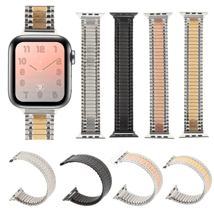 Apple Watch Series 7 45mm / 6 & SE & 5 & 4 44mm / 3 & 2 & 1 42mm、7 41mm / 6 & SE & 5 & 4 40mm / 3 & 2 & 1 38mm 用アルミ合金スチール交換用ウォッチバンド