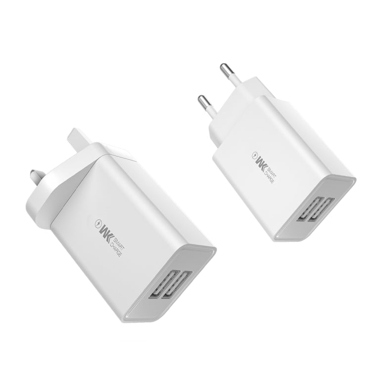 WK WP-U56 2A デュアルUSB急速充電トラベルチャージャー 電源アダプター、EUプラグ