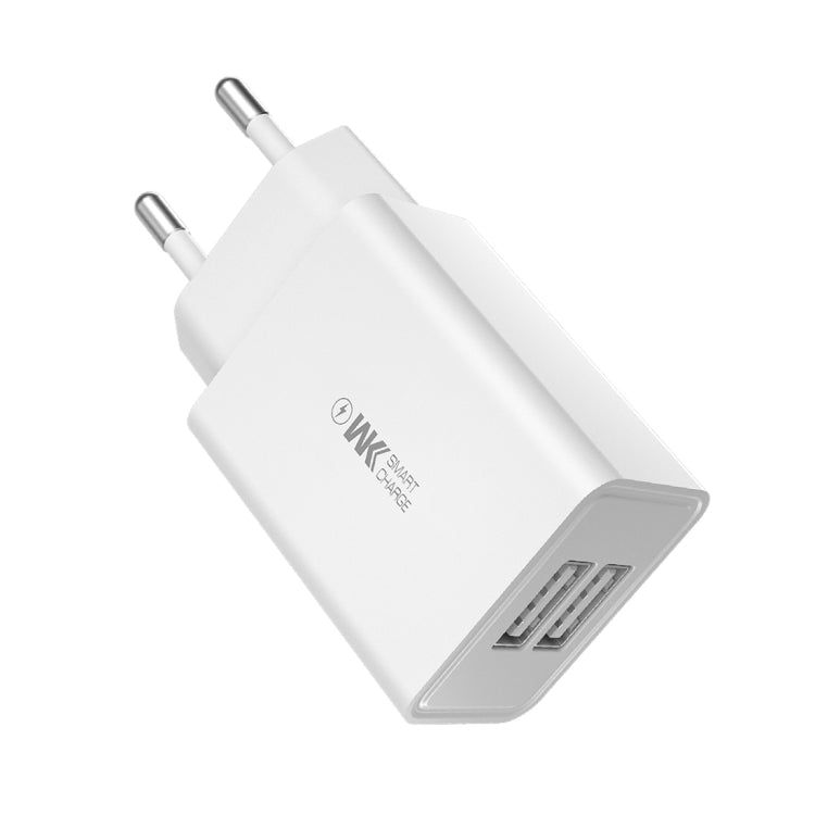 WK WP-U56 2A デュアルUSB急速充電トラベルチャージャー 電源アダプター、EUプラグ