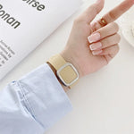 Apple Watch Series 6 & SE & 5 & 4 40mm / 3 & 2 & 1 38mm 用モダンスタイルシリコン交換用ストラップウォッチバンド、ブラックバックル、ローズゴールドバックル、シルバーバックル