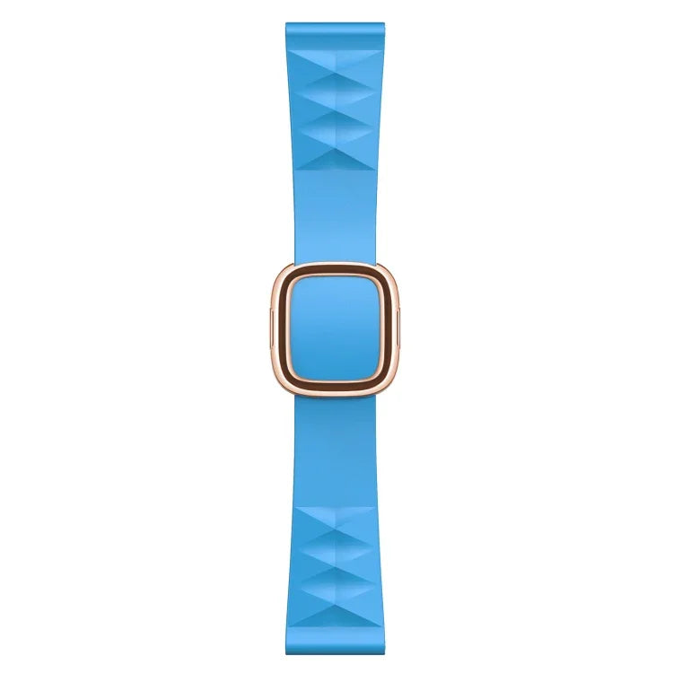 Apple Watch Series 6 & SE & 5 & 4 40mm / 3 & 2 & 1 38mm 用モダンスタイルシリコン交換用ストラップウォッチバンド、ブラックバックル、ローズゴールドバックル、シルバーバックル