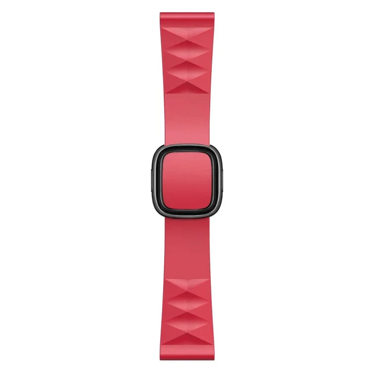 Apple Watch Series 6 & SE & 5 & 4 44mm / 3 & 2 & 1 42mm 用モダンスタイルシリコン交換用ストラップウォッチバンド、ブラックバックル、ローズゴールドバックル、シルバーバックル