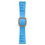 Apple Watch Series 6 & SE & 5 & 4 44mm / 3 & 2 & 1 42mm 用モダンスタイルシリコン交換用ストラップウォッチバンド、ブラックバックル、ローズゴールドバックル、シルバーバックル