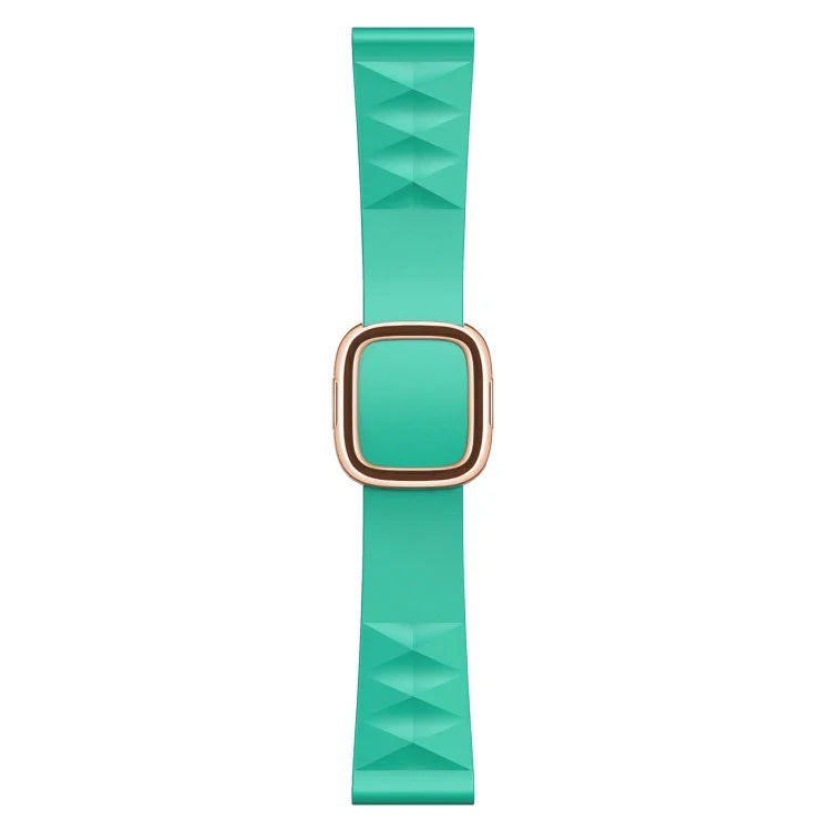 Apple Watch Series 6 & SE & 5 & 4 44mm / 3 & 2 & 1 42mm 用モダンスタイルシリコン交換用ストラップウォッチバンド、ブラックバックル、ローズゴールドバックル、シルバーバックル